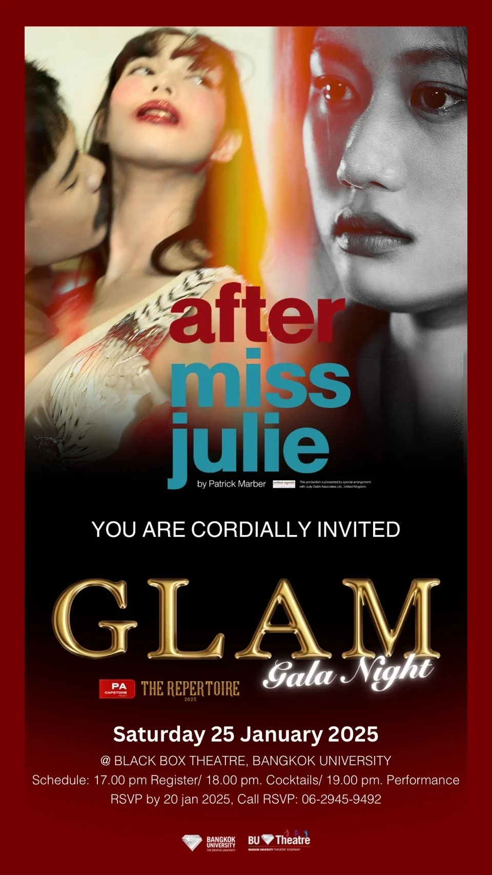 BU Theatre Company จัดงาน "GLAM" Gala Night รอบพิเศษ After Miss Julie