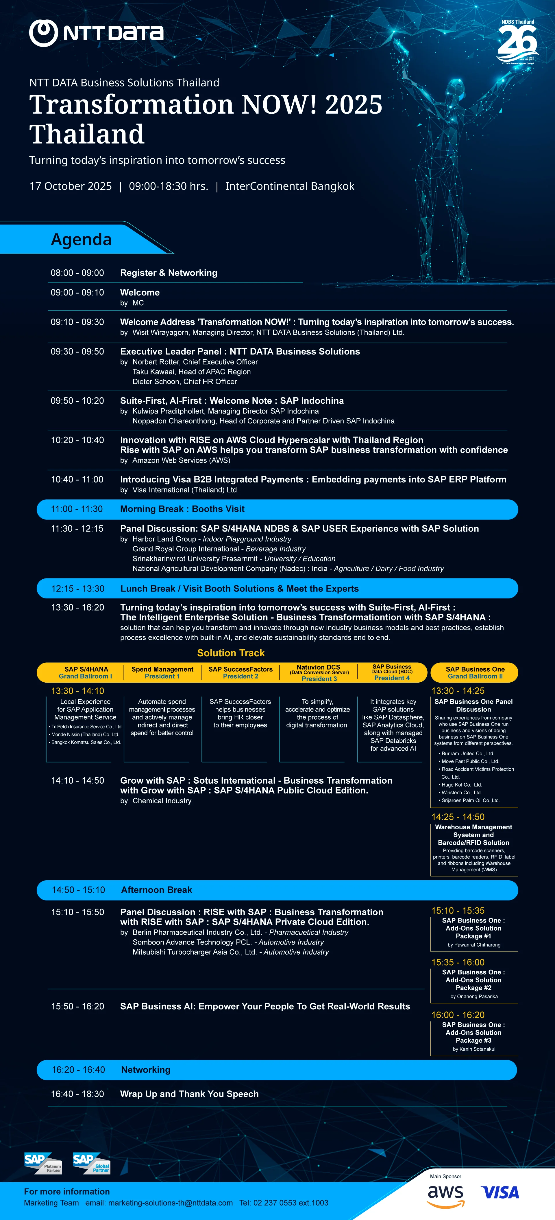 Transformation NOW! 2025 Thailand – ปลดล็อกพลังแห่งนวัตกรรมด้วย Technology SAP กับ NDBS Thailand