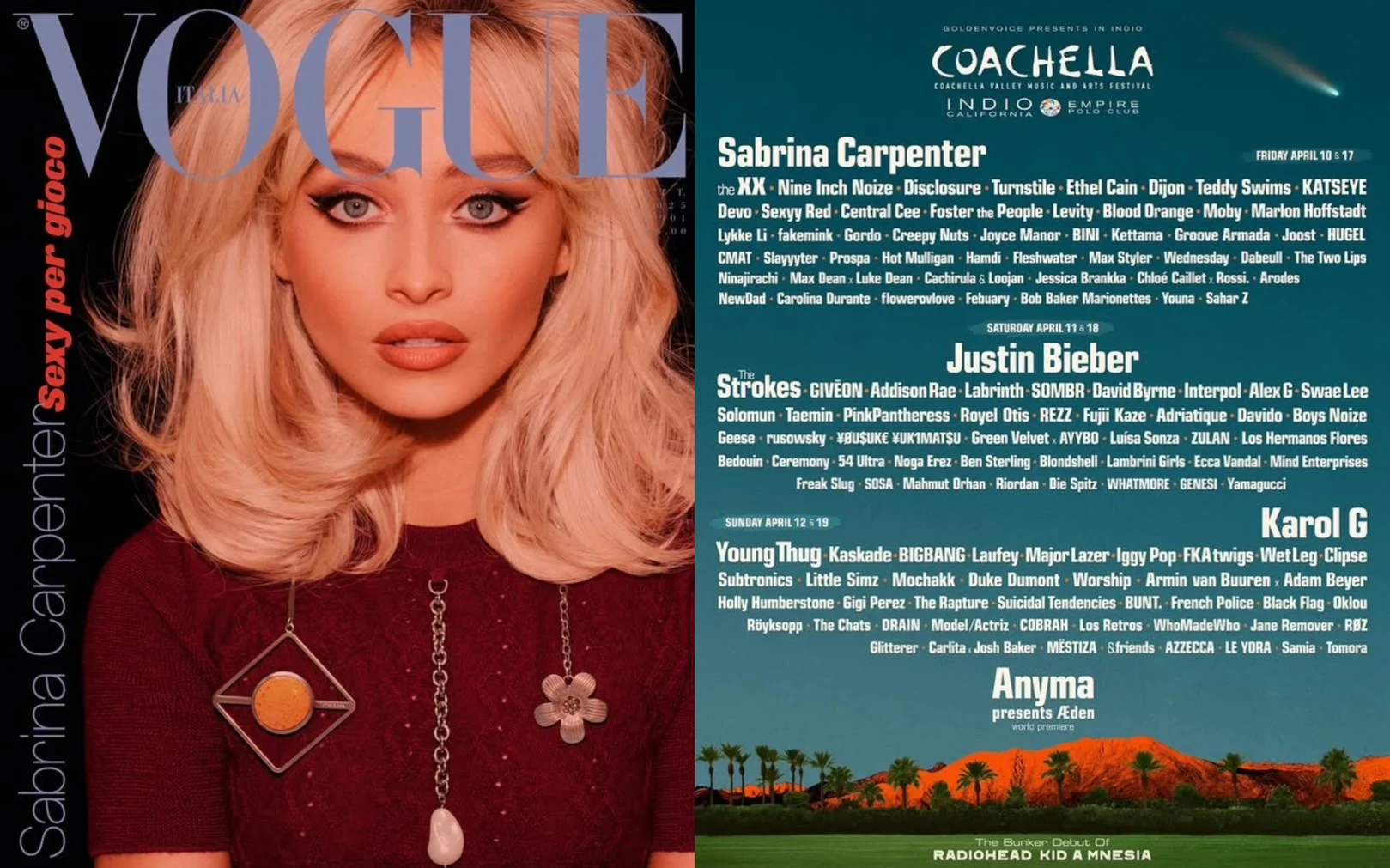 Sabrina Carpenter ฮอตไม่หยุด ขึ้นปก Vogue Italia, คัมแบ็ก SNL, เฮดไลน์ Coachella 2026 สานต่อความปังของอัลบั้มล่าสุด Man’s Best Friend ที่แฟน ๆ ยังฟังกันต่อเนื่อง