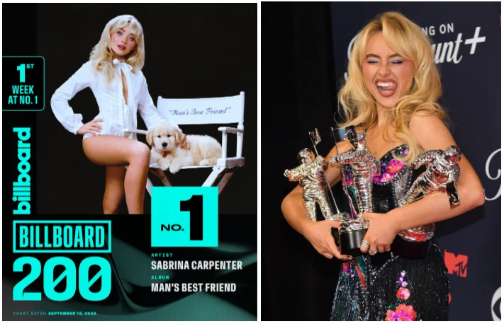 Sabrina Carpenter ส่งอัลบั้ม Man’s Best Friend เดบิวต์อันดับ 1 ชาร์ต Billboard 200 พร้อมสร้างตำนานบทใหม่กับ “Tears” กลางสายฝนบนเวที 2025 VMAs