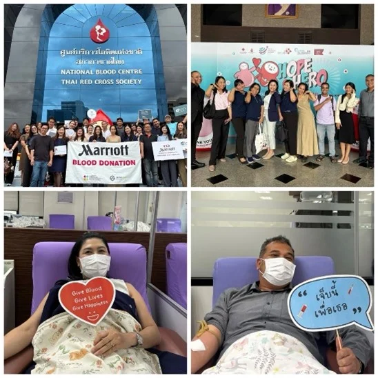 The Westin Grande Sukhumvit, Bangkok together with other Marriott hotels, continues to create meaningful impact for society by organizing the 12th “Marriott Blood Donation” event at the Thai Red Cross Society