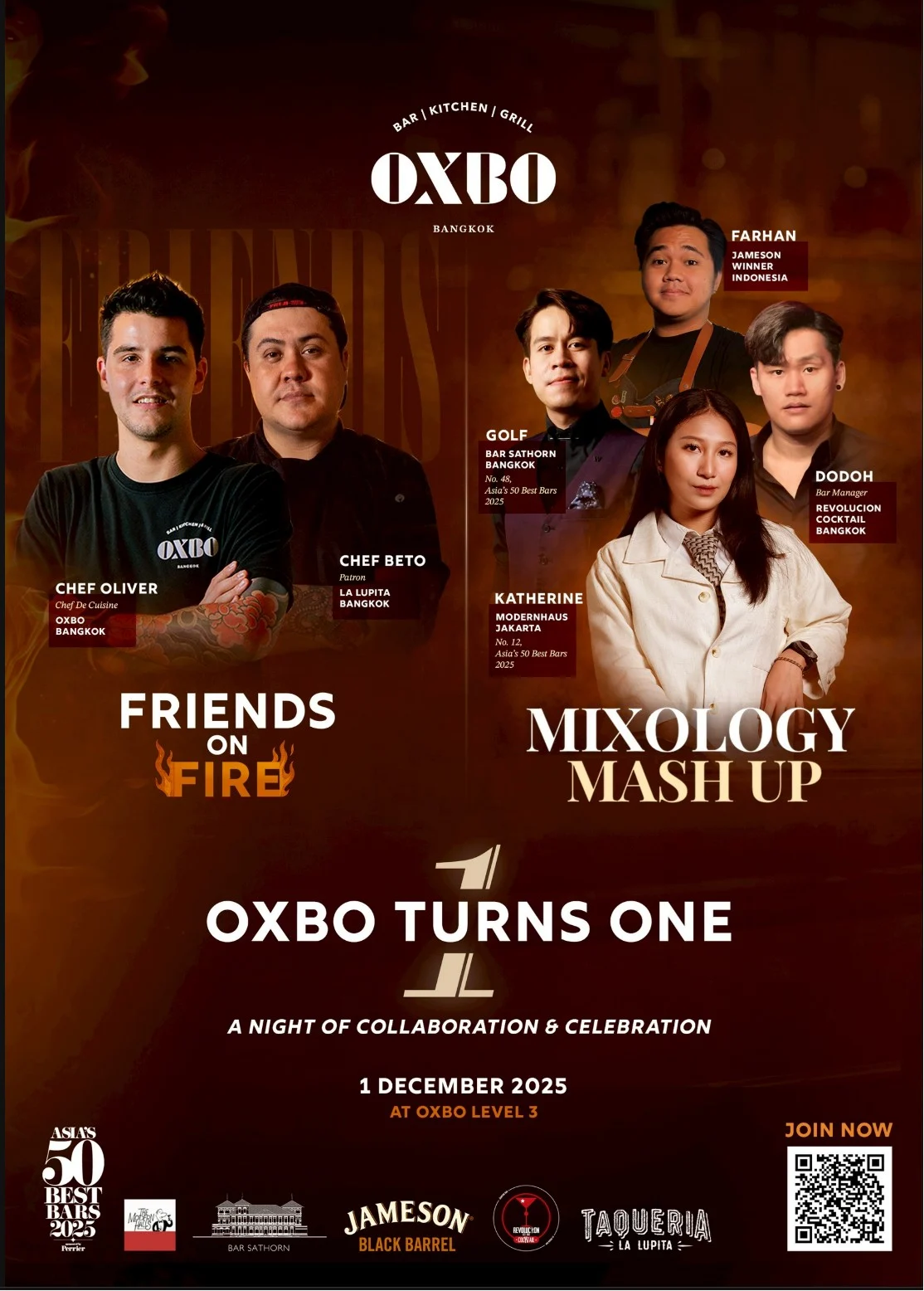 OXBO Bangkok ฉลองครบรอบ 1 ปีอย่างยิ่งใหญ่ รวมพลสุดยอดมิกซ์โซโลจิสต์และเชฟระดับเอเชีย