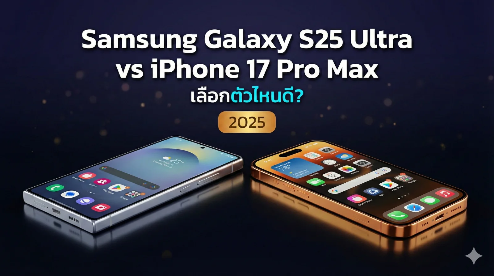 Samsung Galaxy S25 Ultra vs iPhone 17 Pro Max: เลือกตัวไหนดี?