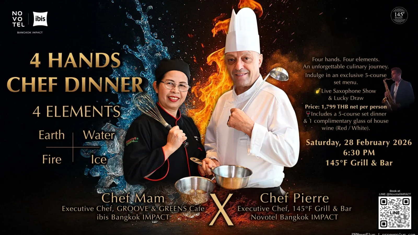4 Hands Chef Dinner – 4 Elements Edition 🍽✨ สุดเอ็กซ์คลูซีฟ สัมผัสค่ำคืนแห่งความคิดสร้างสรรค์